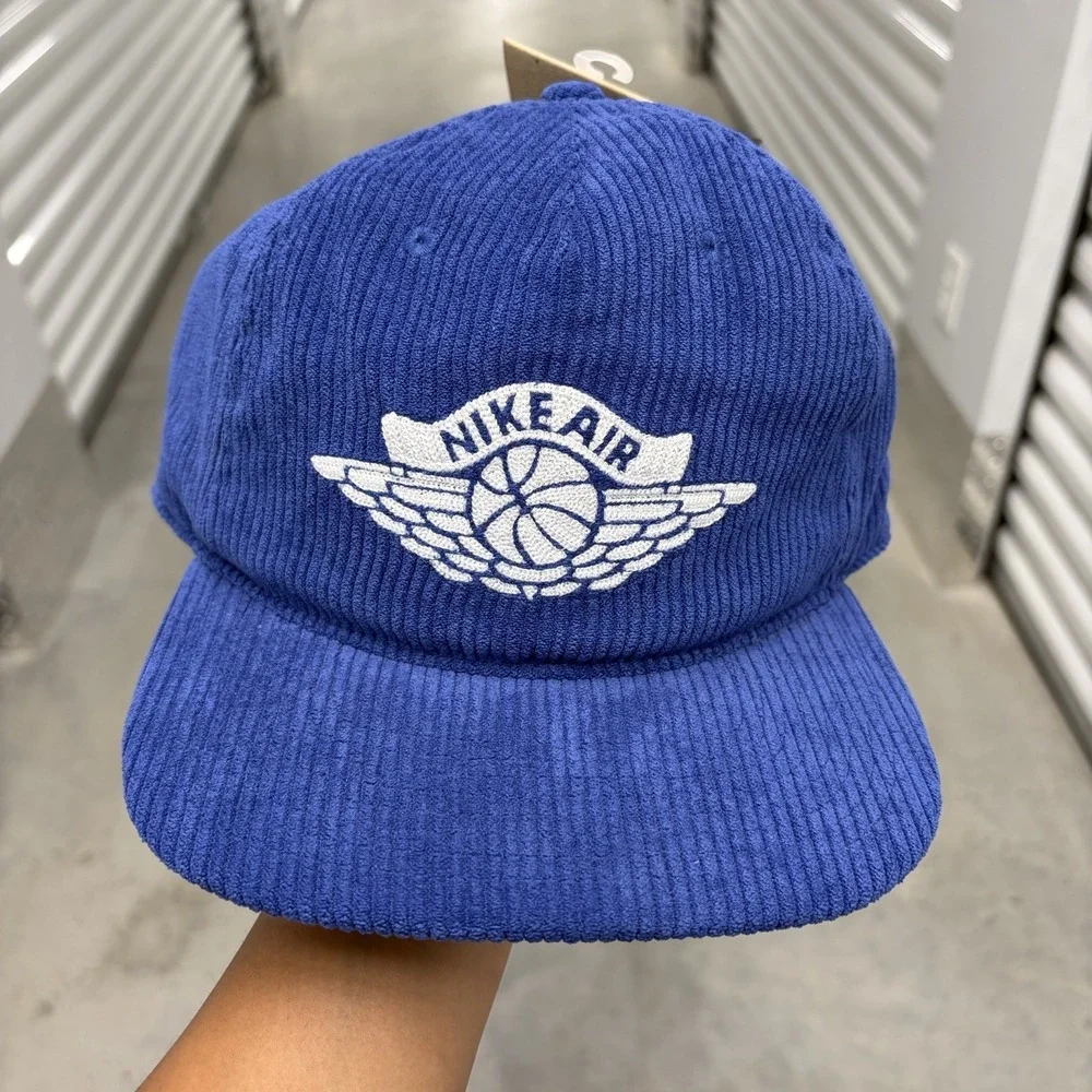 Nike Air Jordan Hat Men Corduroy Jumpman Strap Back Adjustable Cap NWT Size L-XL